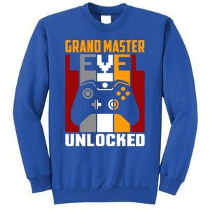 Grand Master Level Unlocked Video Gaming Expert Gamer Funny Gift Sweatshirt