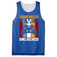 Grand Master Level Unlocked Video Gaming Expert Gamer Funny Gift Mesh Reversible Basketball Jersey Tank