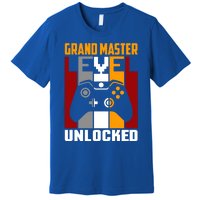 Grand Master Level Unlocked Video Gaming Expert Gamer Funny Gift Premium T-Shirt