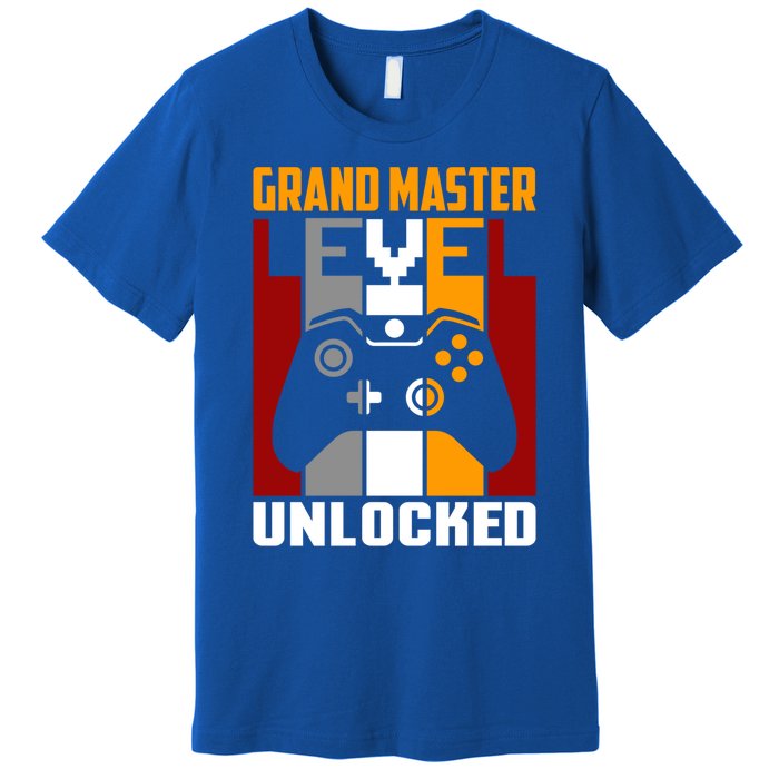 Grand Master Level Unlocked Video Gaming Expert Gamer Funny Gift Premium T-Shirt