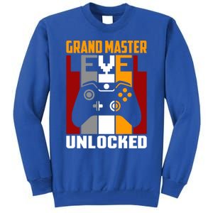 Grand Master Level Unlocked Video Gaming Expert Gamer Funny Gift Tall Sweatshirt