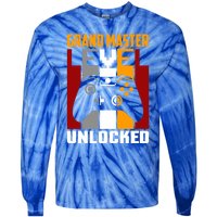 Grand Master Level Unlocked Video Gaming Expert Gamer Funny Gift Tie-Dye Long Sleeve Shirt