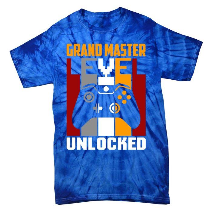 Grand Master Level Unlocked Video Gaming Expert Gamer Funny Gift Tie-Dye T-Shirt