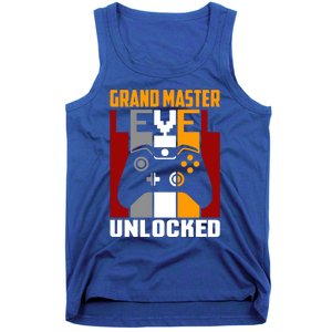 Grand Master Level Unlocked Video Gaming Expert Gamer Funny Gift Tank Top