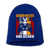 Grand Master Level Unlocked Video Gaming Expert Gamer Funny Gift Short Acrylic Beanie