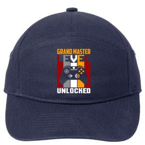 Grand Master Level Unlocked Video Gaming Expert Gamer Funny Gift 7-Panel Snapback Hat