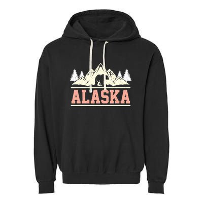 Glacier Mountain Landscape Alaskan Bear Wildlife Alaska Garment-Dyed Fleece Hoodie