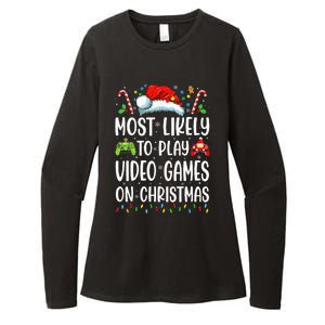 Gamer Most Likely To Play Video Games On Christmas Womens CVC Long Sleeve Shirt