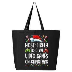 Gamer Most Likely To Play Video Games On Christmas 25L Jumbo Tote