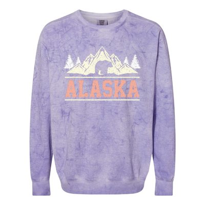 Glacier Mountain Landscape Alaskan Bear Wildlife Alaska Colorblast Crewneck Sweatshirt