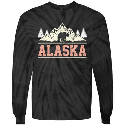 Glacier Mountain Landscape Alaskan Bear Wildlife Alaska Tie-Dye Long Sleeve Shirt