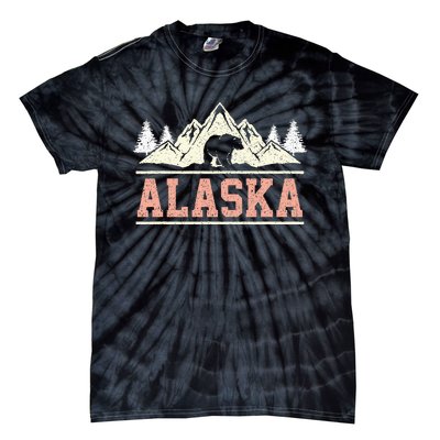 Glacier Mountain Landscape Alaskan Bear Wildlife Alaska Tie-Dye T-Shirt