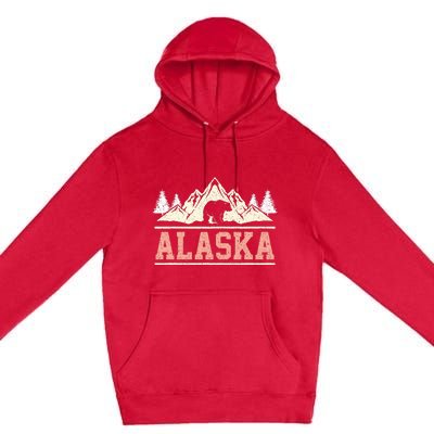 Glacier Mountain Landscape Alaskan Bear Wildlife Alaska Premium Pullover Hoodie