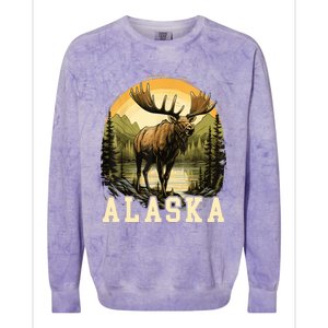 Glacier Mountain Landscape Alaskan Wildlife Alaska Moose Colorblast Crewneck Sweatshirt