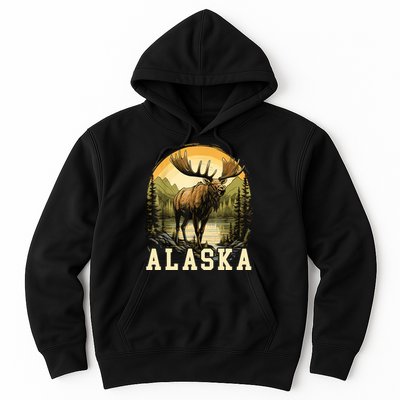 Glacier Mountain Landscape Alaskan Wildlife Alaska Moose Hoodie