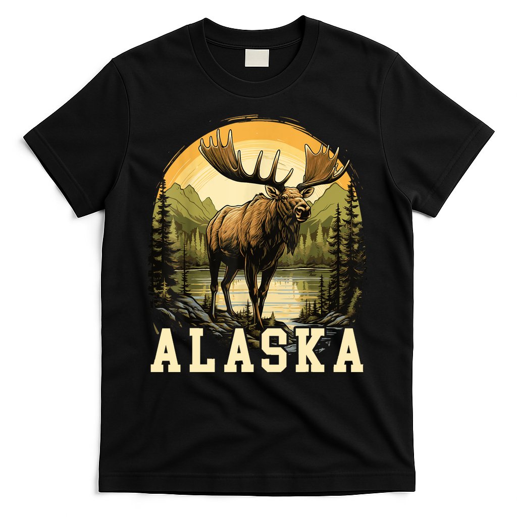 Glacier Mountain Landscape Alaskan Wildlife Alaska Moose T-Shirt