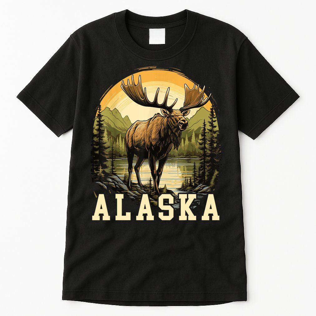 Glacier Mountain Landscape Alaskan Wildlife Alaska Moose Tall T-Shirt