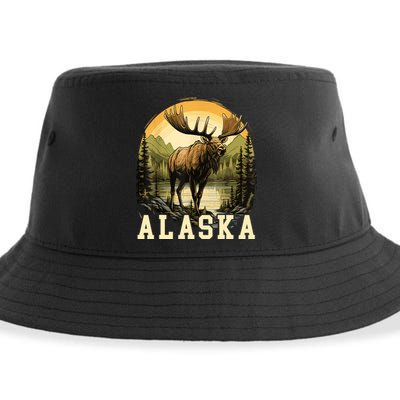 Glacier Mountain Landscape Alaskan Wildlife Alaska Moose Sustainable Bucket Hat