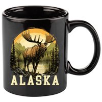 Glacier Mountain Landscape Alaskan Wildlife Alaska Moose 11oz C Handle Ceramic Mug
