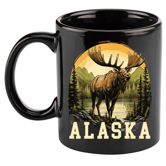Glacier Mountain Landscape Alaskan Wildlife Alaska Moose 11oz C Handle Ceramic Mug