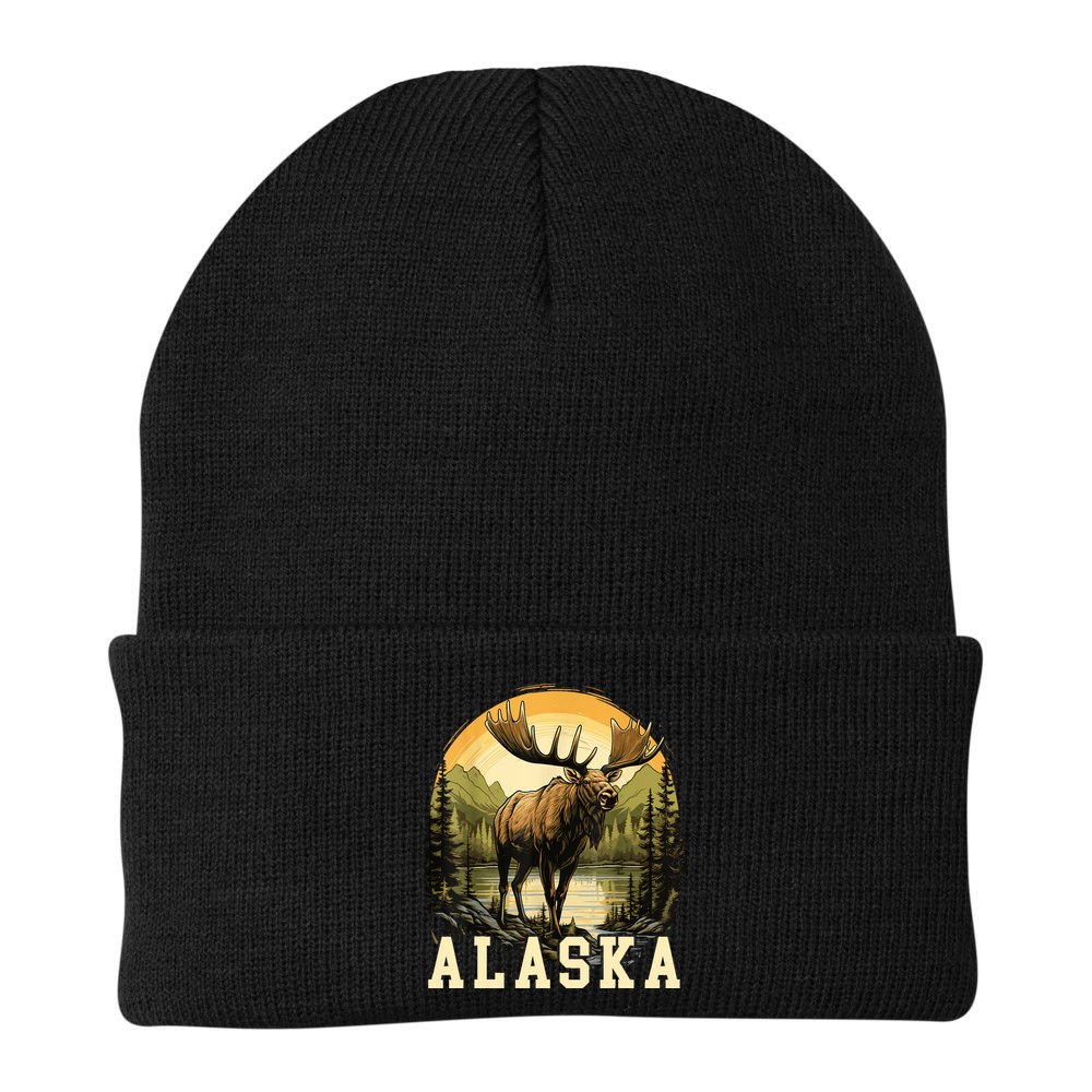 Glacier Mountain Landscape Alaskan Wildlife Alaska Moose Beanie