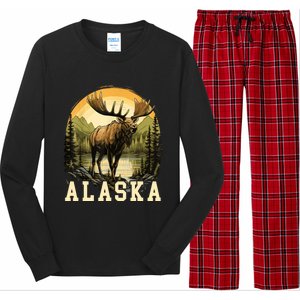 Glacier Mountain Landscape Alaskan Wildlife Alaska Moose Long Sleeve Pajama Set