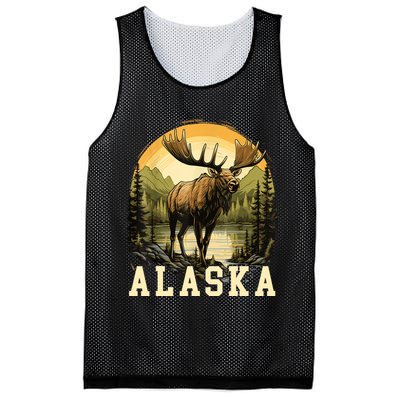Glacier Mountain Landscape Alaskan Wildlife Alaska Moose Mesh Reversible Basketball Jersey Tank