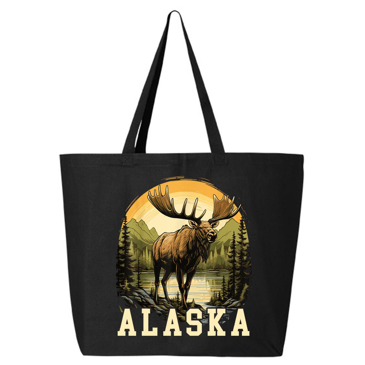 Glacier Mountain Landscape Alaskan Wildlife Alaska Moose 25L Jumbo Tote