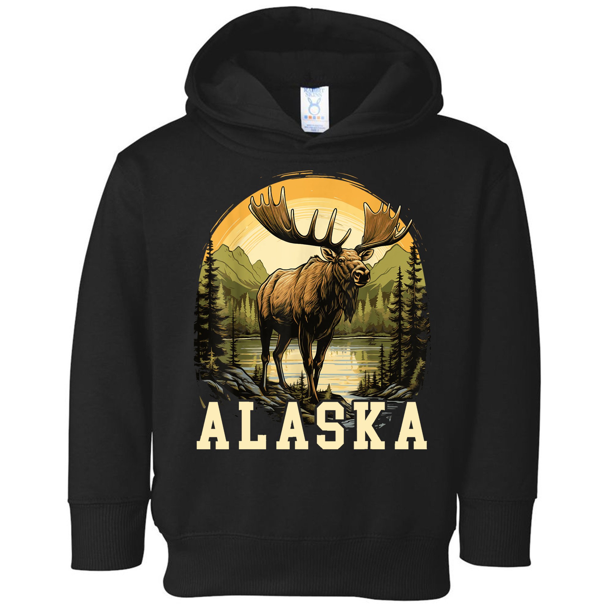 Glacier Mountain Landscape Alaskan Wildlife Alaska Moose Toddler Hoodie