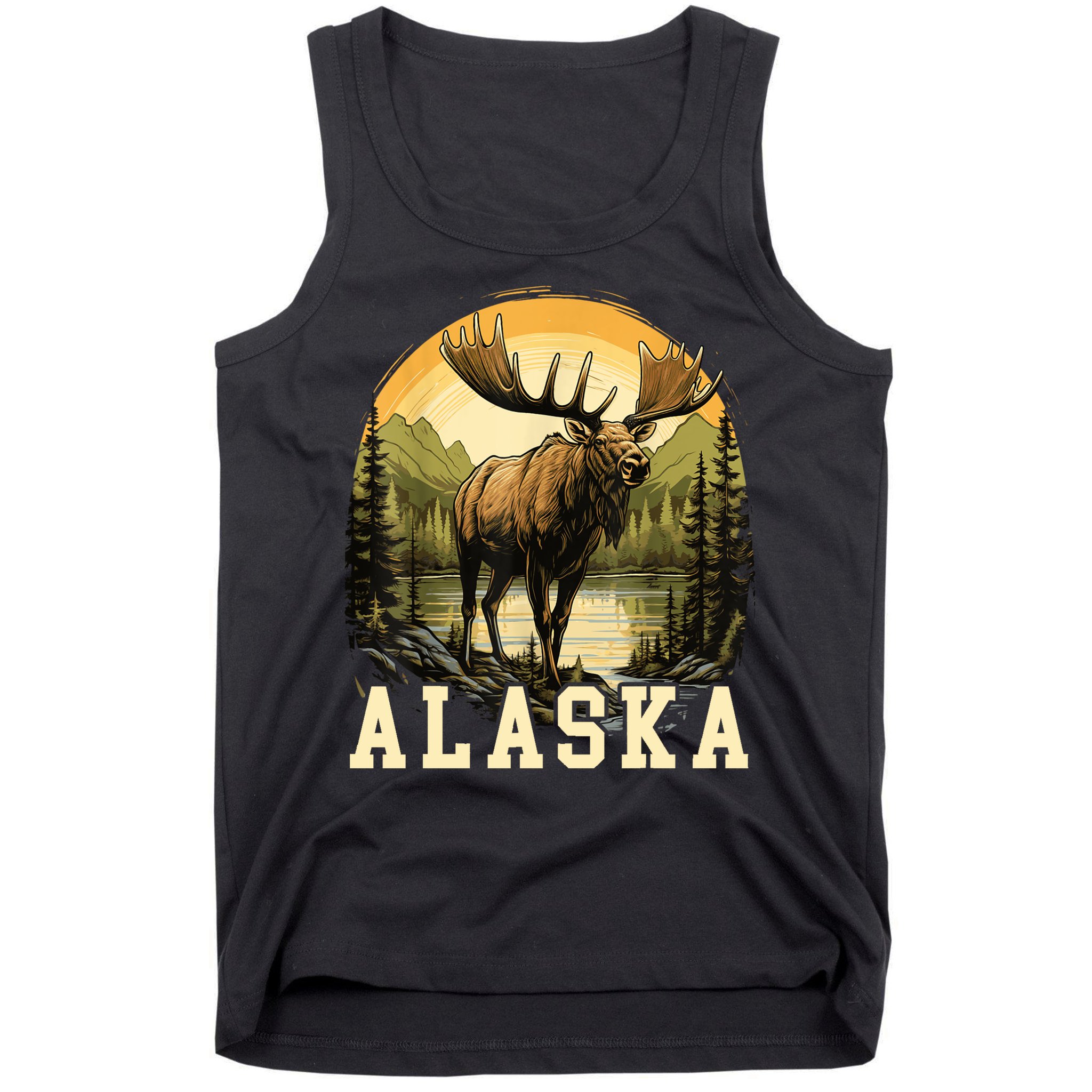 Glacier Mountain Landscape Alaskan Wildlife Alaska Moose Tank Top