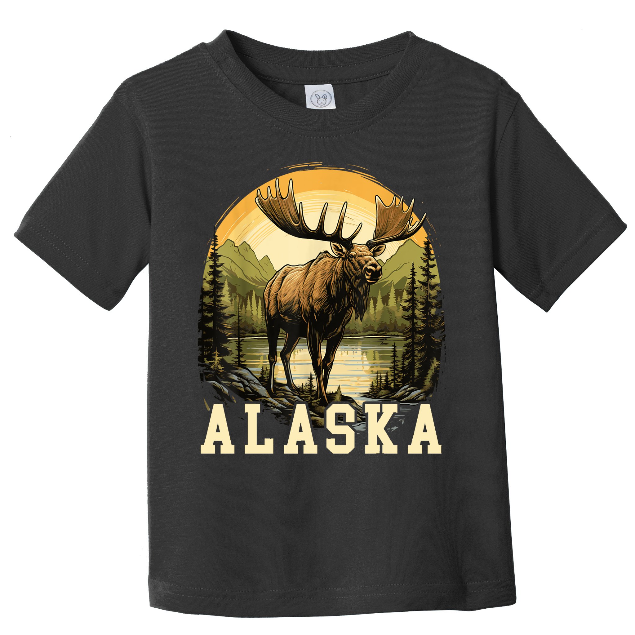 Glacier Mountain Landscape Alaskan Wildlife Alaska Moose Toddler T-Shirt