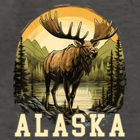 Glacier Mountain Landscape Alaskan Wildlife Alaska Moose Vector Backpack