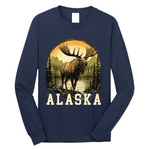 Glacier Mountain Landscape Alaskan Wildlife Alaska Moose Long Sleeve Shirt