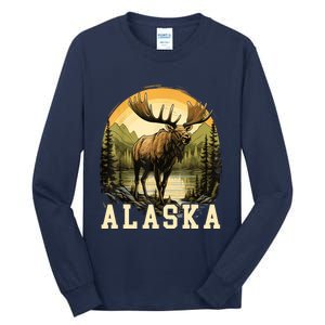 Glacier Mountain Landscape Alaskan Wildlife Alaska Moose Tall Long Sleeve T-Shirt