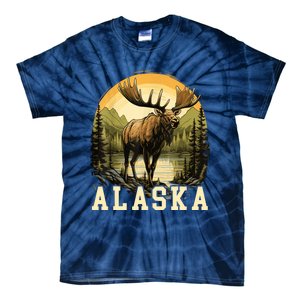 Glacier Mountain Landscape Alaskan Wildlife Alaska Moose Tie-Dye T-Shirt