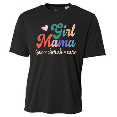 Girl Mama Love Cherish Care Family Cooling Performance Crew T-Shirt