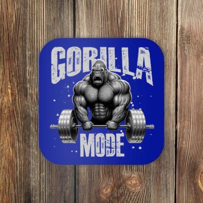 Gorilla Mode Lifting Weights Gym Workout Beast Motivation Meaningful Gift Coaster