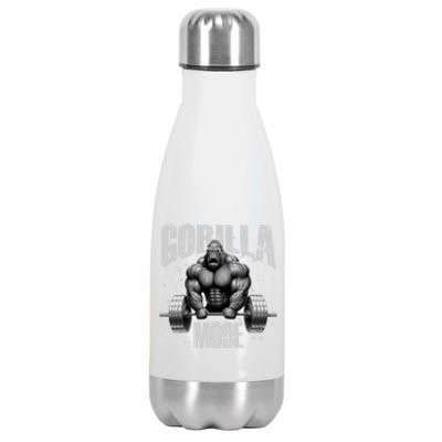 Gorilla Mode Lifting Weights Gym Workout Beast Motivation Meaningful Gift Stainless Steel Insulated Water Bottle