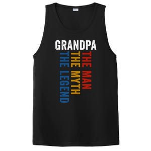 Grandpa Myth Legend Funny Granddad Opa Grandfather Gift PosiCharge Competitor Tank