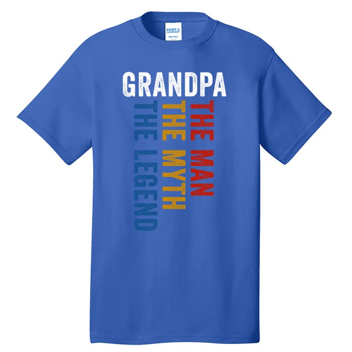 Grandpa Myth Legend Funny Granddad Opa Grandfather Gift Tall T-Shirt