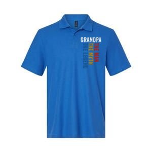 Grandpa Myth Legend Funny Granddad Opa Grandfather Gift Softstyle Adult Sport Polo