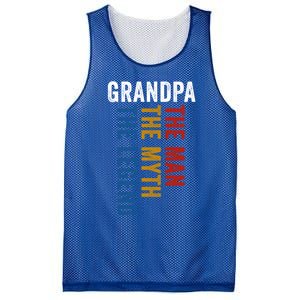 Grandpa Myth Legend Funny Granddad Opa Grandfather Gift Mesh Reversible Basketball Jersey Tank