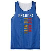 Grandpa Myth Legend Funny Granddad Opa Grandfather Gift Mesh Reversible Basketball Jersey Tank