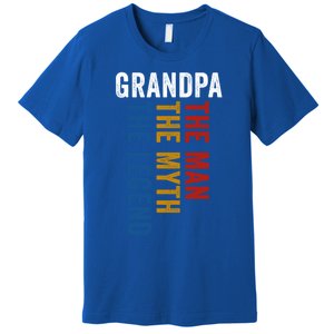 Grandpa Myth Legend Funny Granddad Opa Grandfather Gift Premium T-Shirt