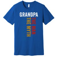 Grandpa Myth Legend Funny Granddad Opa Grandfather Gift Premium T-Shirt