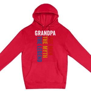 Grandpa Myth Legend Funny Granddad Opa Grandfather Gift Premium Pullover Hoodie