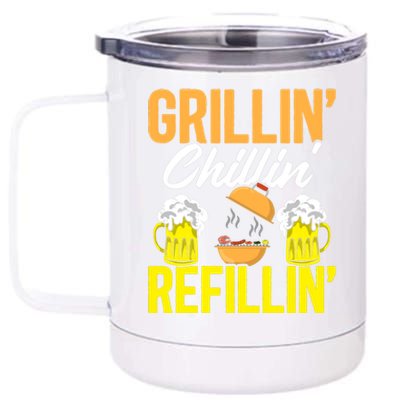 Griller Meat Lover Beer Ing Bbq Grilling Funny Barbecue Gift 12 oz Stainless Steel Tumbler Cup