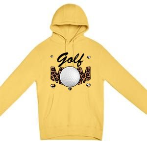 Golf Mom Leopard Funny Golf Mom Mother's Day Gift Premium Pullover Hoodie