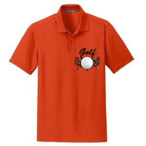 Golf Mom Leopard Funny Golf Mom Mother's Day Gift Dry Zone Grid Polo