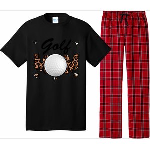 Golf Mom Leopard Funny Golf Mom Mother's Day Gift Pajama Set